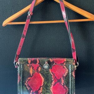 Brahmin Alonna Garland Grove crossbody Snakeskin Shoulder Bag